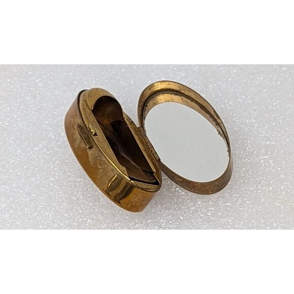 Vintage Max Factor Compact Lipstick Case Gold Tone with Mother Of Pearl Inlay - Picture 5 of 5